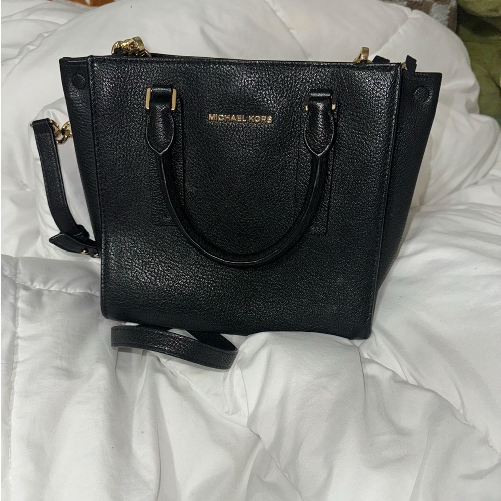 Michael Kors Black Small Leather Tote Bag